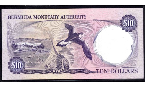 Бермудские Острова 10 долларов 1982 г. (BERMUDA 10 Dollars 1982) P 30b: UNC