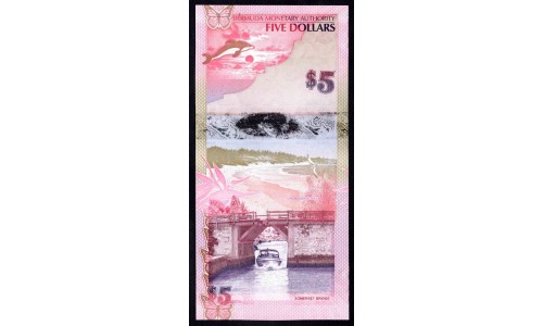 Бермудские Острова 5 долларов 2009 г. (BERMUDA 5 Dollars 2009) P 58: UNC