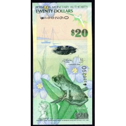 Бермудские Острова 20 долларов 2009 г. (BERMUDA 20 Dollars 2009) P 60a: UNC