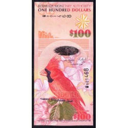Бермудские Острова 100 долларов 2009 г. (BERMUDA 100 Dollars 2009) P 62: UNC