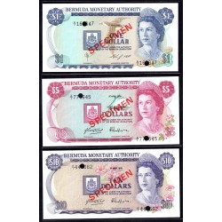 Бермудские острова набор из 6-ти банкнот (BERMUDA set of 6 bon) P:Unc - SPECIMEN
