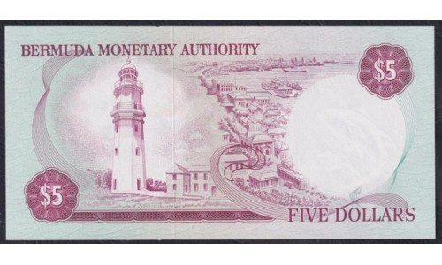 Бермудские Острова 5 долларов 1978 года (BERMUDA 5 Dollars 1978) P 29a: UNC