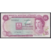 Бермудские Острова 5 долларов 1981 год (BERMUDA 5 Dollars 1981) P 29b: VF/XF