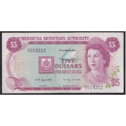 Бермудские Острова 5 долларов 1981 год (BERMUDA 5 Dollars 1981) P 29b: VF/XF