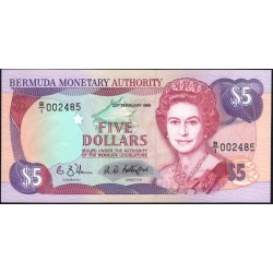Бермудские Острова 5 долларов 1989 (BERMUDA 5 Dollars 1989) P 35a : UNC