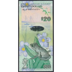 Бермудские Острова 20 долларов 2009 г. (BERMUDA 20 Dollars 2009) P 60b: UNC