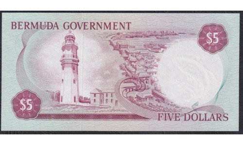 Бермудские Острова 5 долларов 1970года (BERMUDA 5 Dollars 1970) P 24a: UNC