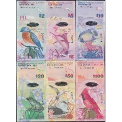 Бермудские острова 1, 5, 10, 20, 50 и 100 долларов 2009 год  (BERMUDA 1, 5, 10, 20, 50, 100 Dollars SPECIMEN) P 57a, 58a, 59a, 60a, 61a, 62a: UNC