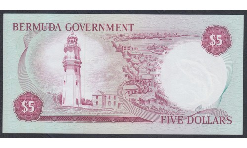 Бермудские Острова 5 долларов 1970года (BERMUDA 5 Dollars 1970) P 24a: UNC