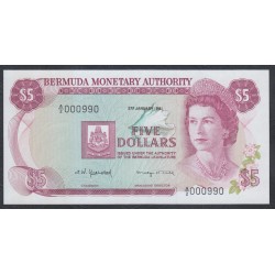 Бермудские Острова 5 долларов 1981 год (BERMUDA 5 Dollars 1981) P 29b: UNC
