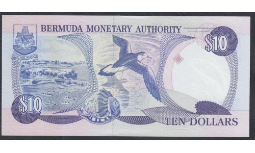 Бермудские Острова 10 долларов 1989 г. (BERMUDA 10 Dollars 1989) P 36: UNC