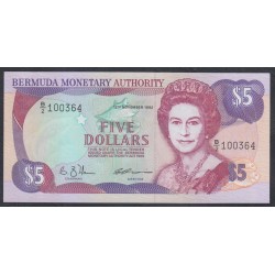 Бермудские Острова 5 долларов 1992 года (BERMUDA 5 Dollars 1992) P 41a: UNC 