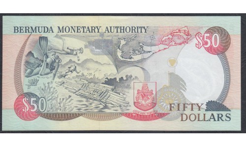 Бермудские Острова 50 долларов 1992  г. (BERMUDA 50 Dollars 1992) P 44a: UNC