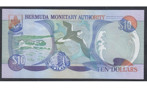 Бермудские Острова 10 долларов 2000 года (BERMUDA 10 Dollars 2000) P 52: UNC