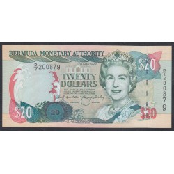 Бермудские Острова 20 долларов 2000 года (BERMUDA 20 Dollars 2000) P 53A: UNC 