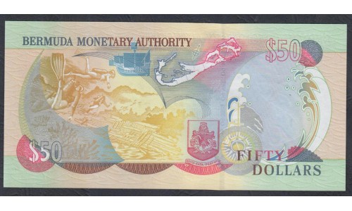 Бермудские Острова 50 долларов 2003 года ЮБИЛЕЙНЫЕ (BERMUDA 100 Dollars 2003) P 56: UNC