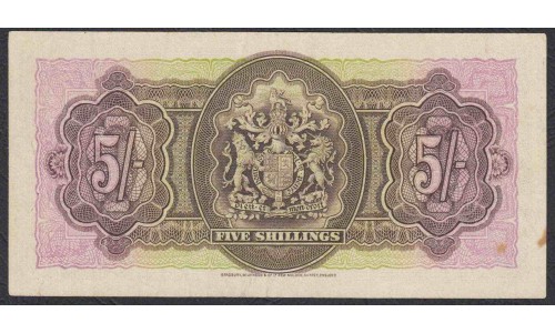 Бермудские Острова 5 шиллингов 1937 г.ода (BERMUDA 5 Shillings 1937) P8b:  VF/XF
