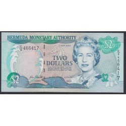 Бермудские Острова 2 доллара 2007 год, РЕДКОСТЬ!!! (BERMUDA 2 Dollars 2007 RARE!!!) P50b: UNC