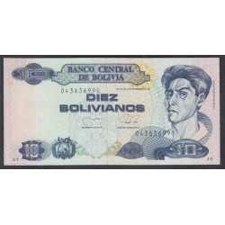 Боливия 10 боливиано 1986 года, 04363699B(BOLIVIA 10 bolivianos 1986) P 204b: UNC