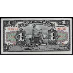 Боливия 1 боливиано 1911 г. (BOLIVIA 1 boliviano 1911) P 102а(5): UNC