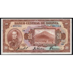 Боливия 20 боливиано 1928 г. (BOLIVIA  20olivianos 1928 ) P 122a(9): UNC
