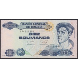 Боливия 10 боливиано 1986 года, 04363699B(BOLIVIA 10 bolivianos 1986) P 204b: UNC