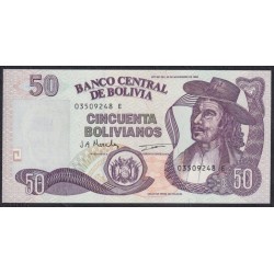 Боливия 50 боливиано 1986 (BOLIVIA 50 bolivianos 1986) P 206b: UNC