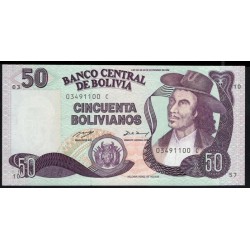 Боливия 50 боливиано 1986 (BOLIVIA 50 bolivianos 1986) P 212: UNC