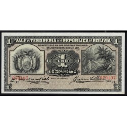 Боливия 1 боливиано 1902 г. (BOLIVIA 1 boliviano 1902) P 92: UNC
