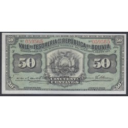 Боливия 50 центавос 1902 года  (BOLIVIA 50 Centavos 1902) P 91: UNC