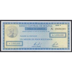 Боливия 1 миллион Песо Боливанос 1985 г. (BOLIVIA 1 Million Pesos 1985) P 190: UNC