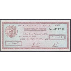 Боливия 10 Центаво Боливано 1984 (1987) года (BOLIVIA  10 Сentavos Boliviano 1984(1987)) P 197: UNC