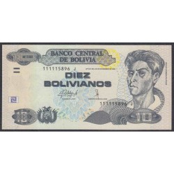 Боливия 10 боливиано 1986 (2015-2016) (BOLIVIA 10 bolivianos 1986 (2015-2016)) P 243(2): UNC