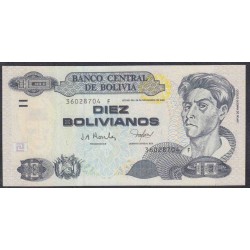 Боливия 10 боливиано 1986 г. (BOLIVIA 10 bolivianos 1986) P 223: UNC