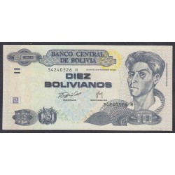 Боливия 10 боливиано 1986 г. (BOLIVIA 10 bolivianos 1986 g.) P 233: UNC