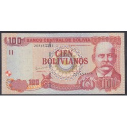 Боливия 100 боливиано 1986 год (BOLIVIA 100 bolivianos 1986) P 241: UNC