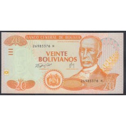 Боливия 20 боливиано 1986 г. (BOLIVIA 20 bolivianos 1986) P 234: UNC