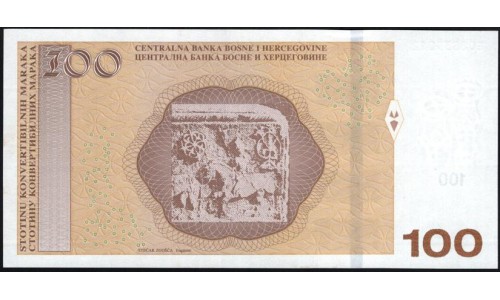 Босния и Герцеговина 100 марок 2012 (BOSNIA & HERZEGOVINA 100 maraka 2012) P 86a : UNC