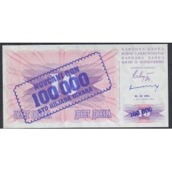 Босния и Герцеговина 100000 динар 10.XI.1993 г. (BOSNIA & HERZEGOVINA 100000 Dinara 1993) P34b: UNC