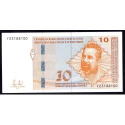 Босния и Герцеговина 10 марок 2012 г. (BOSNIA & HERZEGOVINA 10 Konvertibilnih Maraka 2012) Р80:Unc