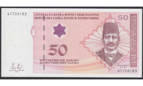 Босния и Герцеговина 50 марок 2008 г. (BOSNIA & HERZEGOVINA  50 maraka 2008) P 76b: Unc 
