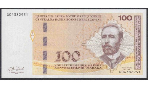 Босния и Герцеговина 100 марок 2017 г. (BOSNIA & HERZEGOVINA  100 maraka 2017) P 87b: Unc 