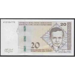 Босния и Герцеговина 20 марок 2019 г. (BOSNIA & HERZEGOVINA 10 Konvertibilnih Maraka 2019) Р 82c: UNC