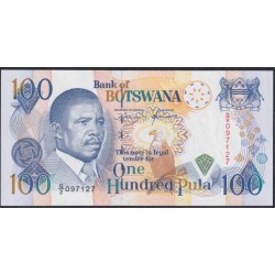 Ботсвана 100 пула 1993 года, G/2 097127, Редкие (Botswana 100 pula 1993) P 16: UNC