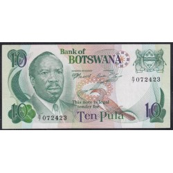 Ботсвана 10 пула 1976 года (Botswana 10 pula 1976) P 4b: aUNC