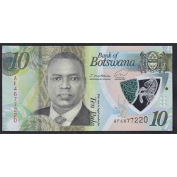 Ботсвана 10 пула 2020 пластик (Botswana 10 pula 2020 polymer) P W36: UNC