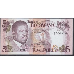 Ботсвана 5 пула 1982 года (Botswana 5 pula 1982) P8b: UNC