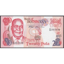 Ботсвана 20 пула 1999 года (Botswana 20 pula 1999) P21: UNC