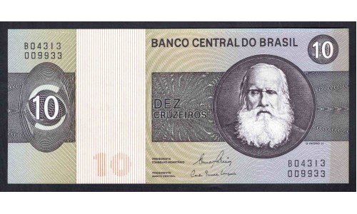 Бразилия 10 крузейро (1970-1980) (BRASIL 10 cruzeiros (1970-1980)) P 193e : UNC