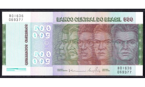 Бразилия 500 крузейро (1979-1980) (BRASIL 500 cruzeiros (1979-1980)) P 196Ab : UNC